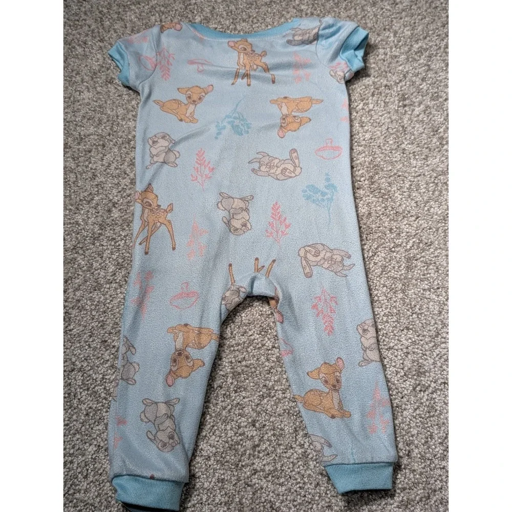 Disney Baby Soft Blue Bambi Baby Girl 9 Mos 1pc Pajama's‎ Sleeper Thumper